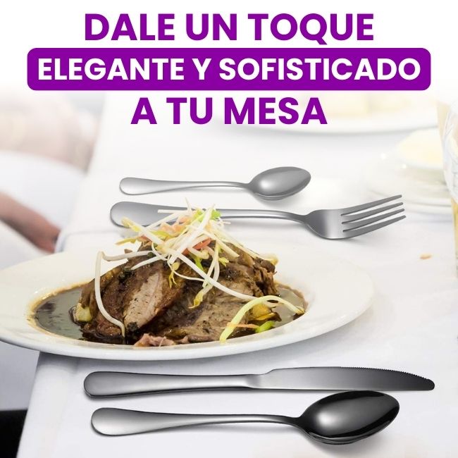 ✨🍽️ Elysian Gold™ | Set de Cubiertos de Lujo - Elegancia, durabilidad y estilo en cada comida✨👑
