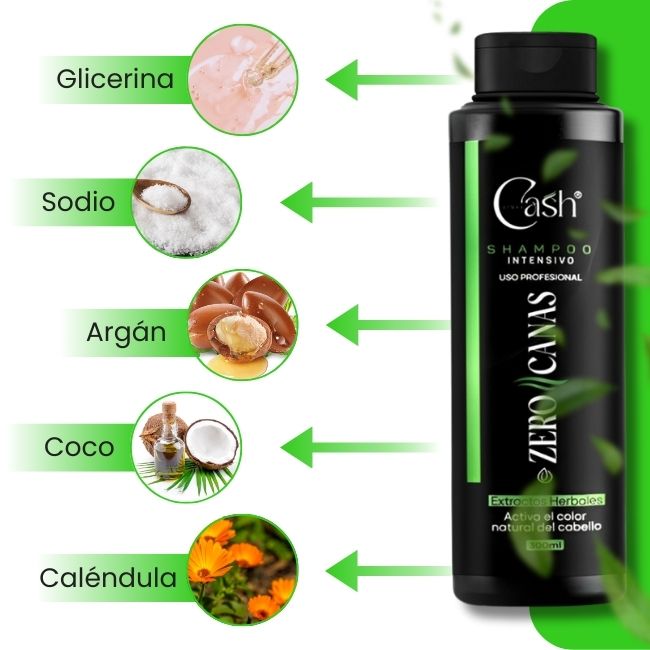Canash™ || Shampoo Zero Canas + Colágeno Ultra Color – ¡Recupera tu color natural y luce más joven al instante!