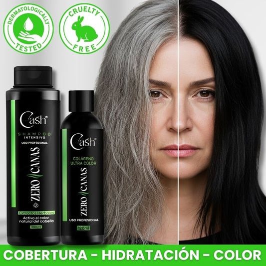 Canash™ || Shampoo Zero Canas + Colágeno Ultra Color – ¡Recupera tu color natural y luce más joven al instante!